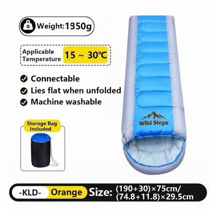 A portable sleeping bag suitable for adults