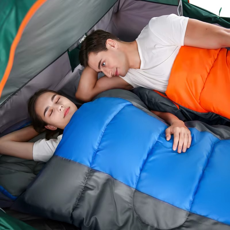 A portable sleeping bag suitable for adults